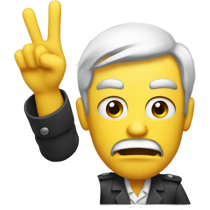 angry dealer saying no with finger emoji