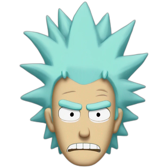 Rick Sanchez back of head form behind emoji