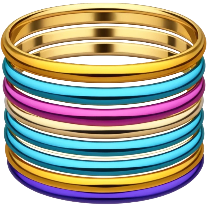Indian bangles vertically emoji