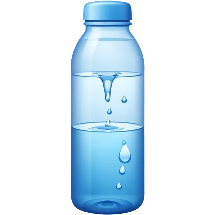drink bottle, blue, no face emoji