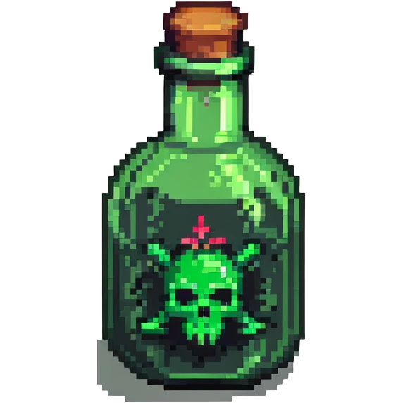 poison potion bottle with green liquid emoji
