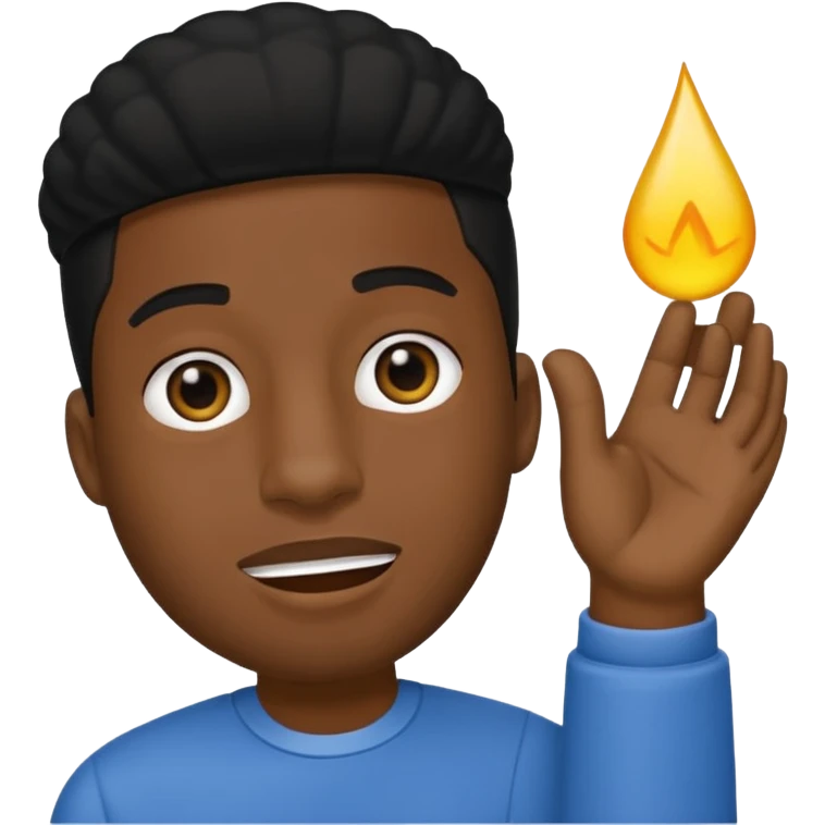 Black guy with Al 47 emoji