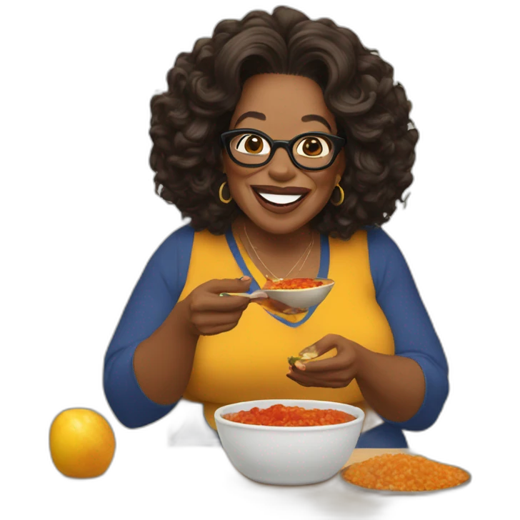 Oprah eating chutney emoji