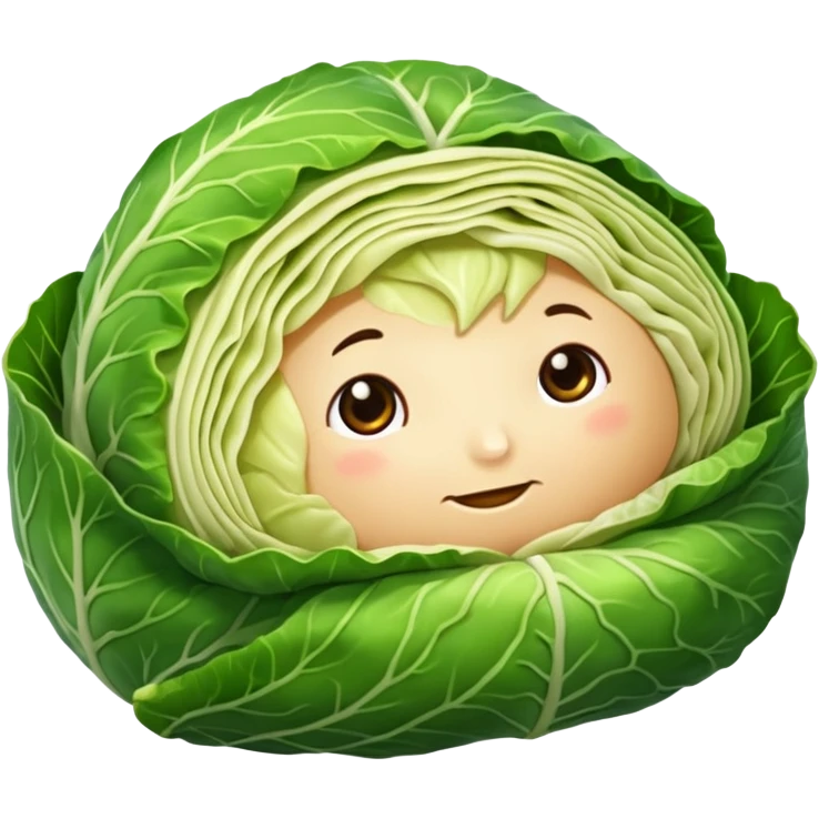 Cabbage roll  with no face emoji
