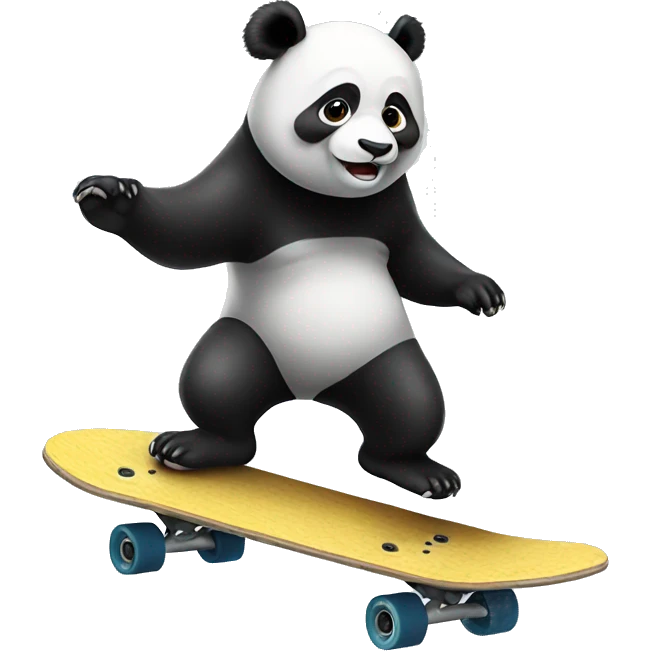 panda on a skateboard emoji