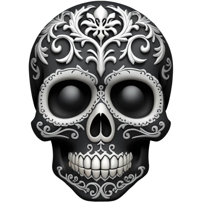 goth skull emoji