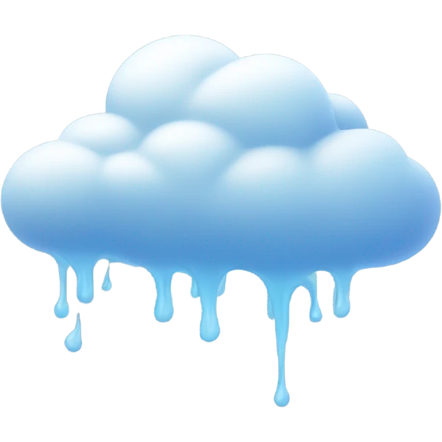 Melting cloud emoji