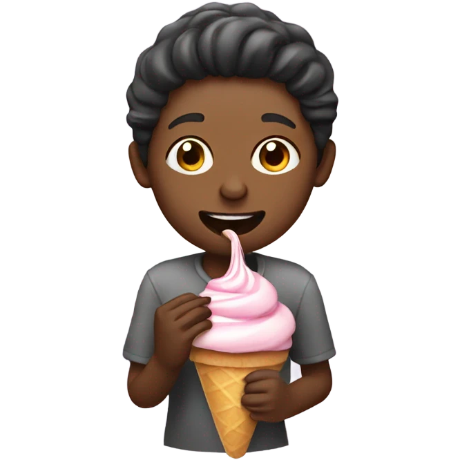 person eating a sweet treat emoji