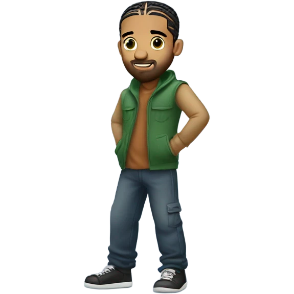 Drake with cornrows emoji