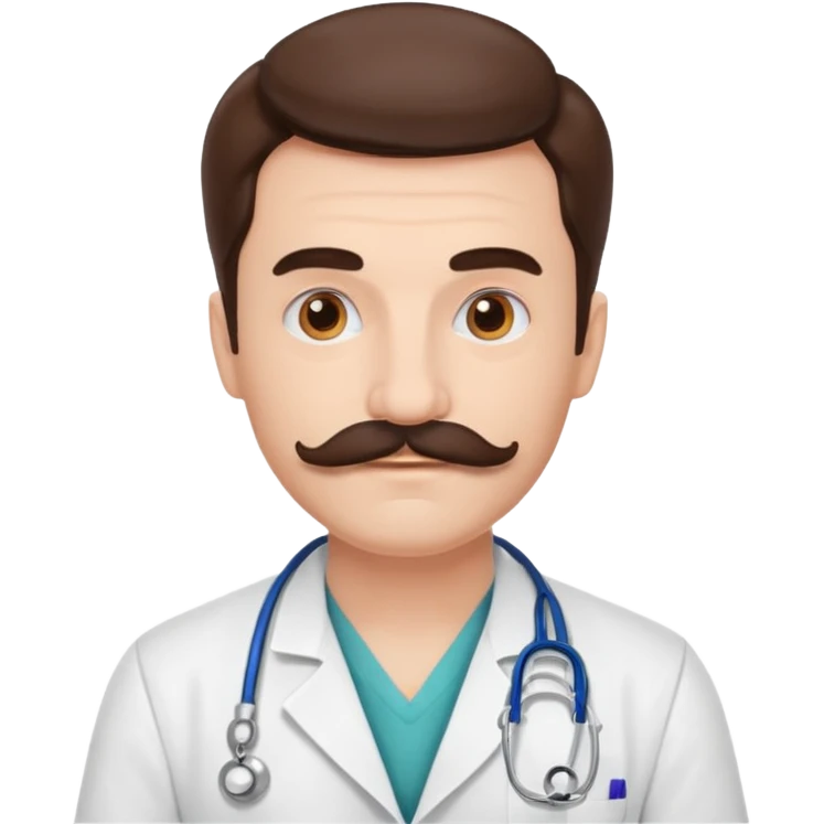 doctor with different colors mustaches emoji
