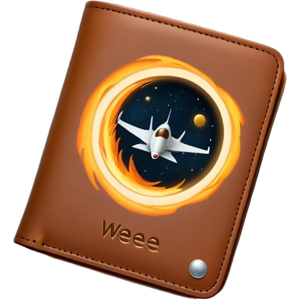 Men’s wallet flying into a black hole in outer space with the caption  weeeeeeee￼ emoji