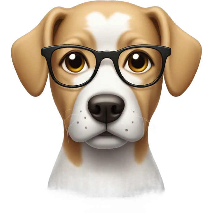 Dog with glasses emoji