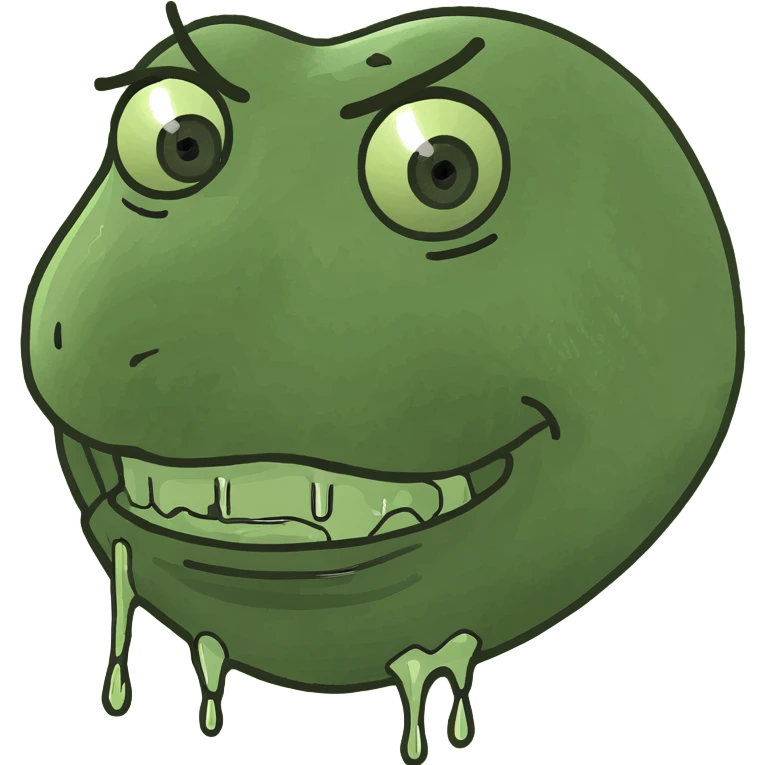 Annoyed face melting  emoji