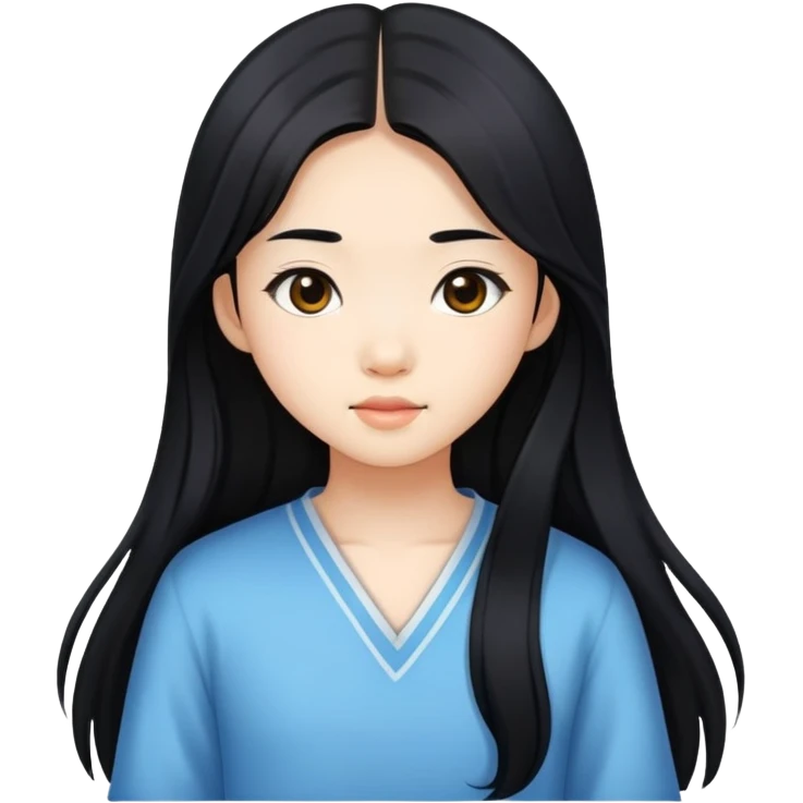 Pretty Asian teen girl emoji
