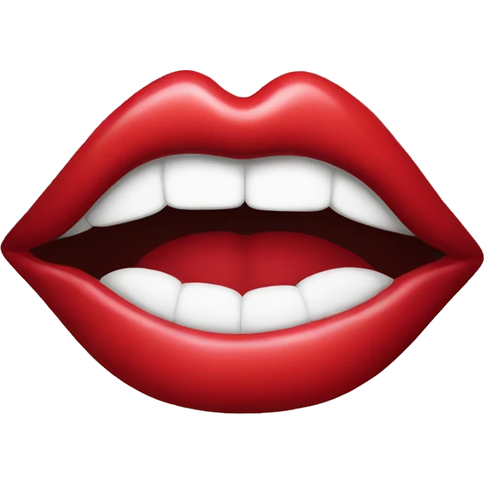 Red lips kiss emoji