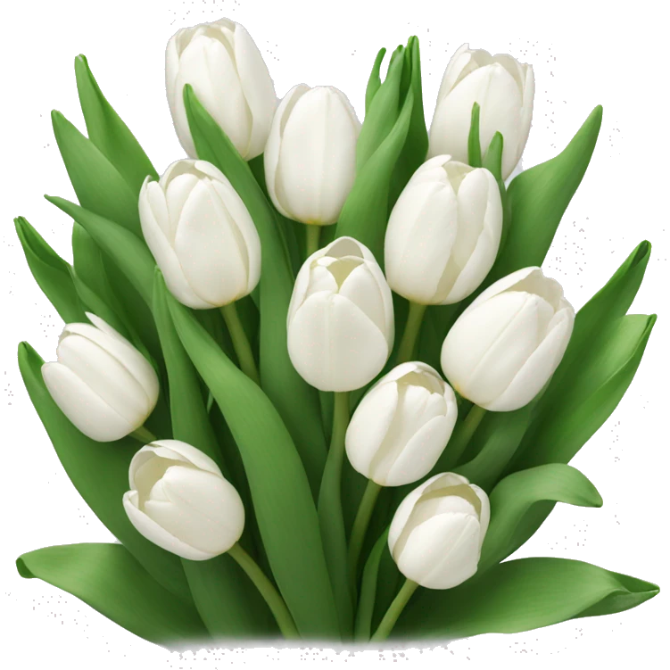White tulips  emoji