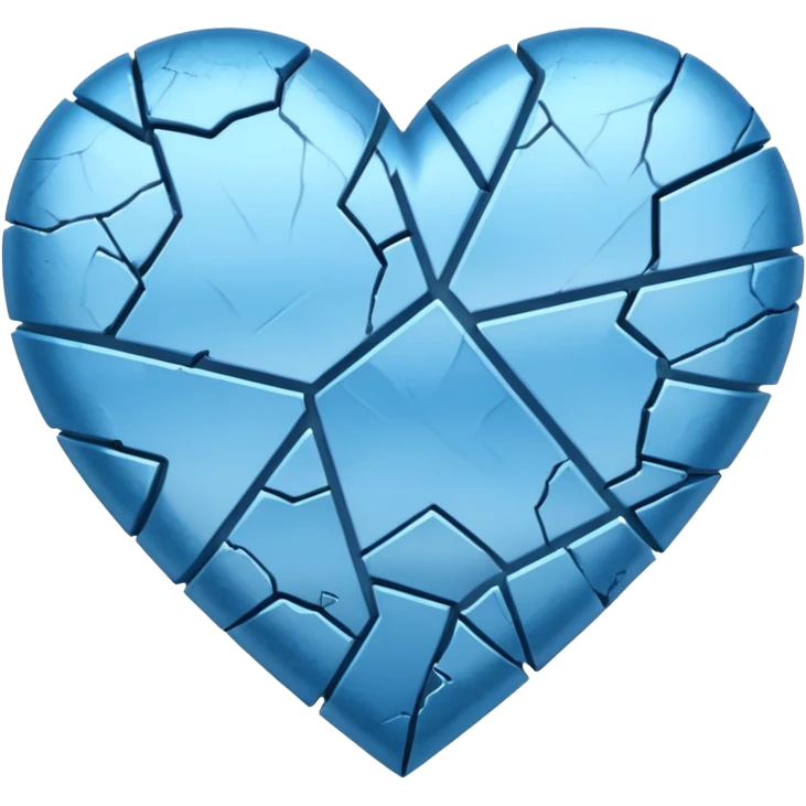 Broken blue heart emoji
