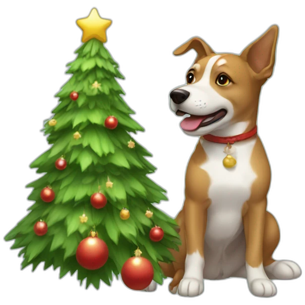 Sapin de noël and dog emoji
