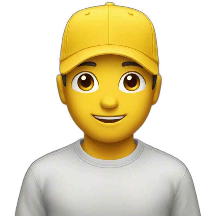 Yellow snapback cap emoji