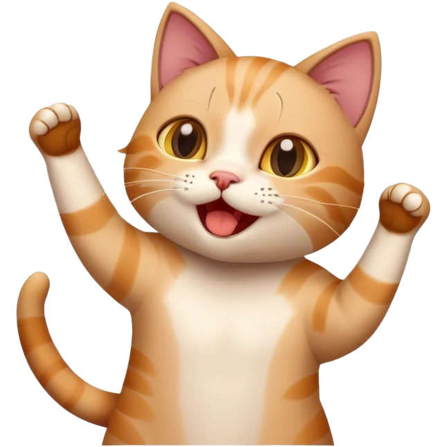 Cat cheering  emoji