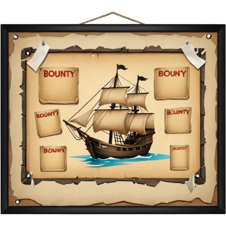 BOUNTIES bord where all BOUNTIES we see emoji