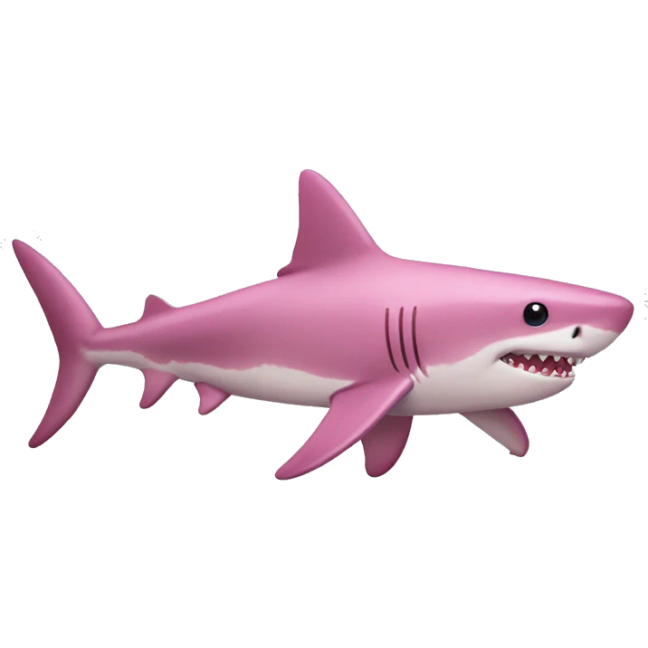 Pink shark emoji