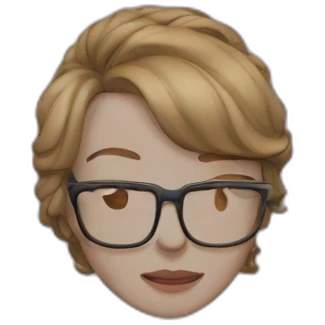 woman with glasses on her head emoji