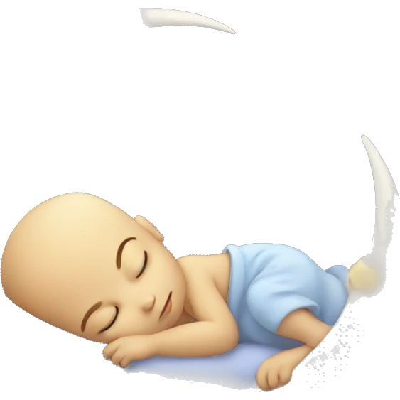 Sleeping baby moon emoji