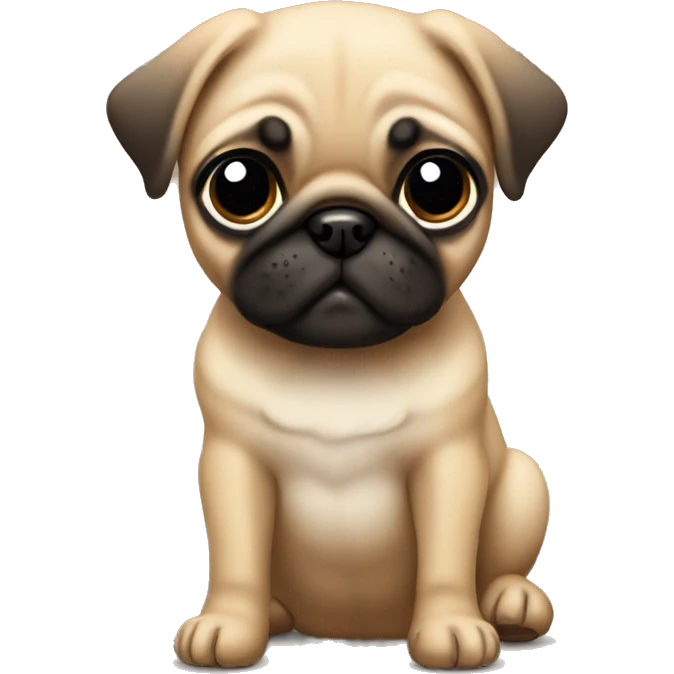 Fawn pug puppy emoji