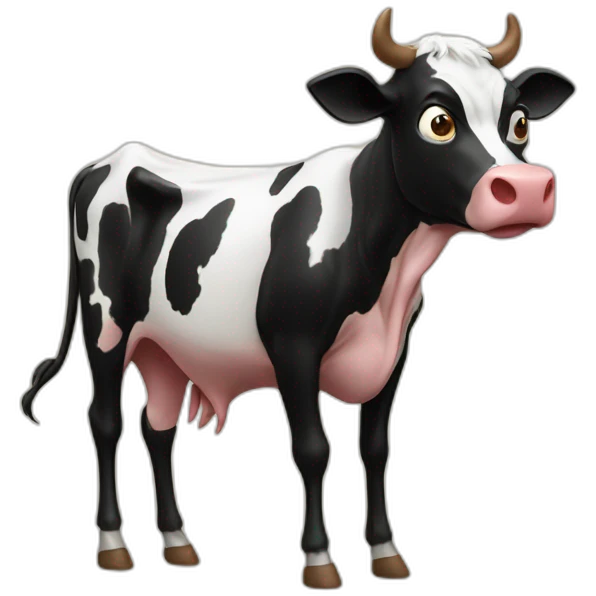 Spider-Man as a cow emoji