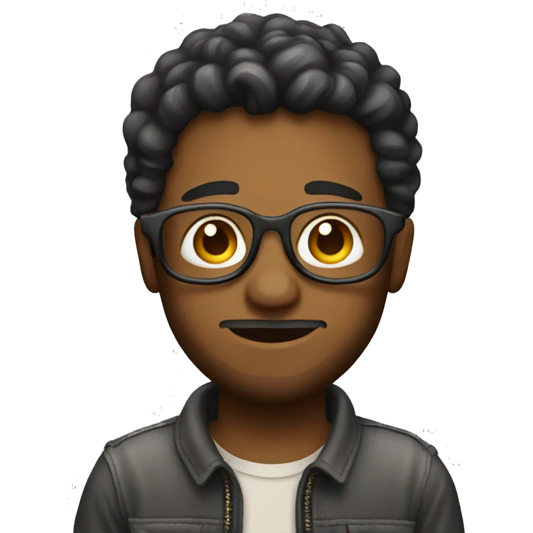 A cool graphic designer boy emoji