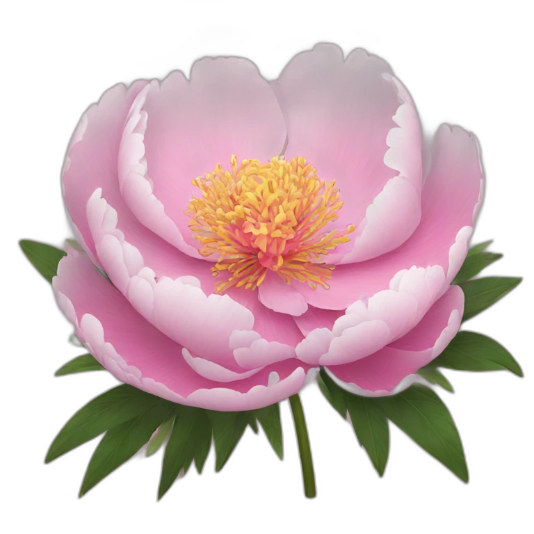 Peony blooming emoji