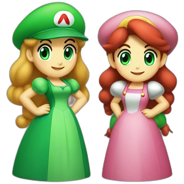 Mario and Luigi as girls emoji