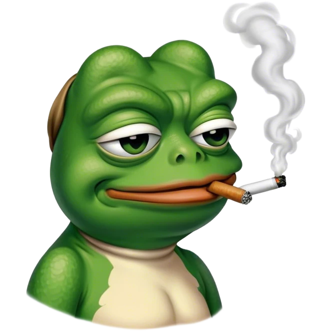 Pepe smoking emoji