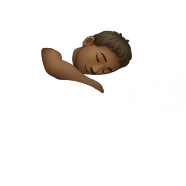 Boy sleeping with laptop emoji