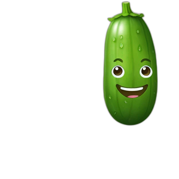Cucumber smiling emoji