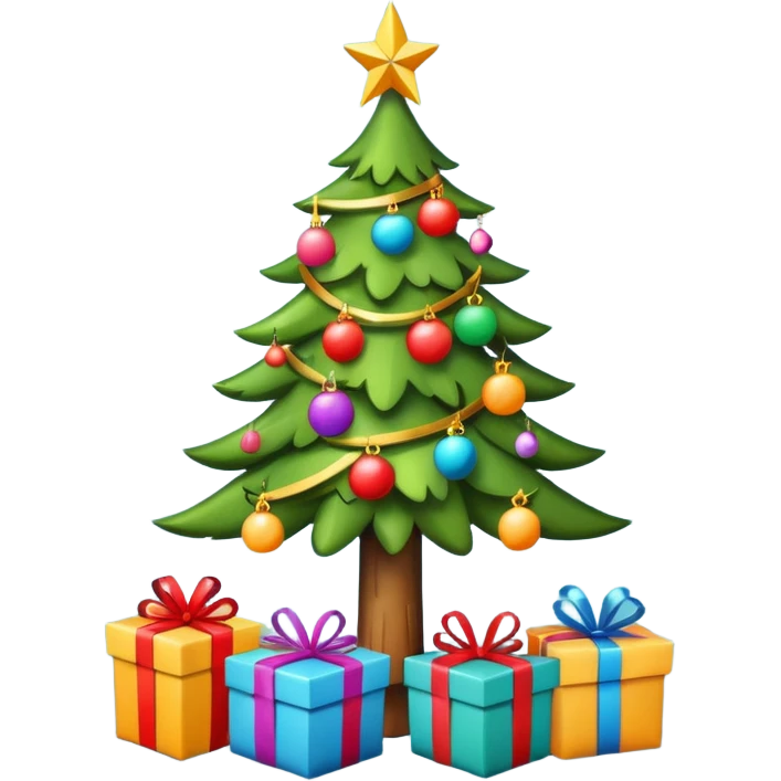 Tree with gifts emoji