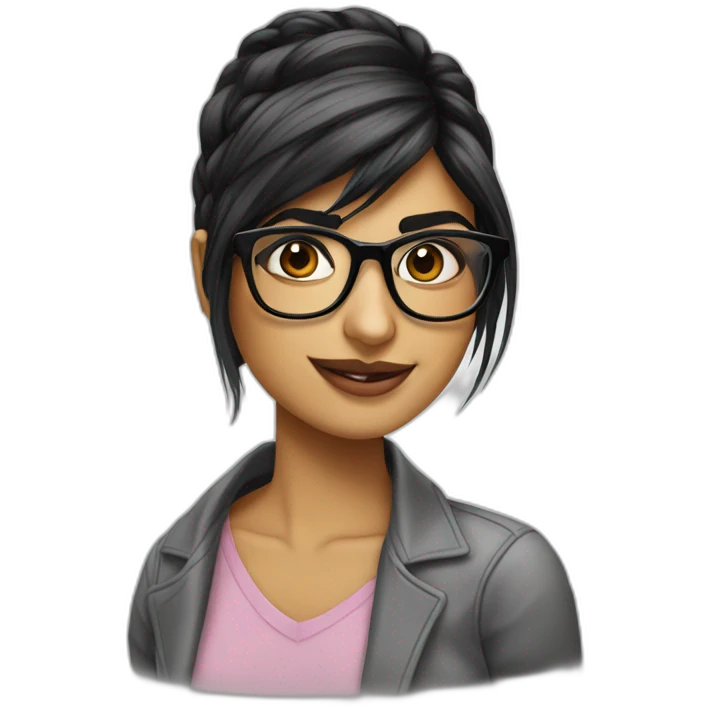 Mia khalifa with glasses emoji