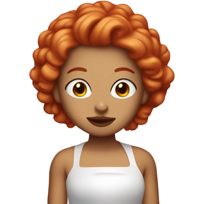 Mexican Red hair Lipstick Face covered in milk liquid emoji