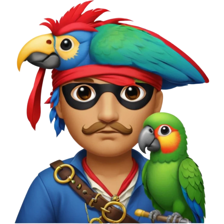 pirate and parrot emoji