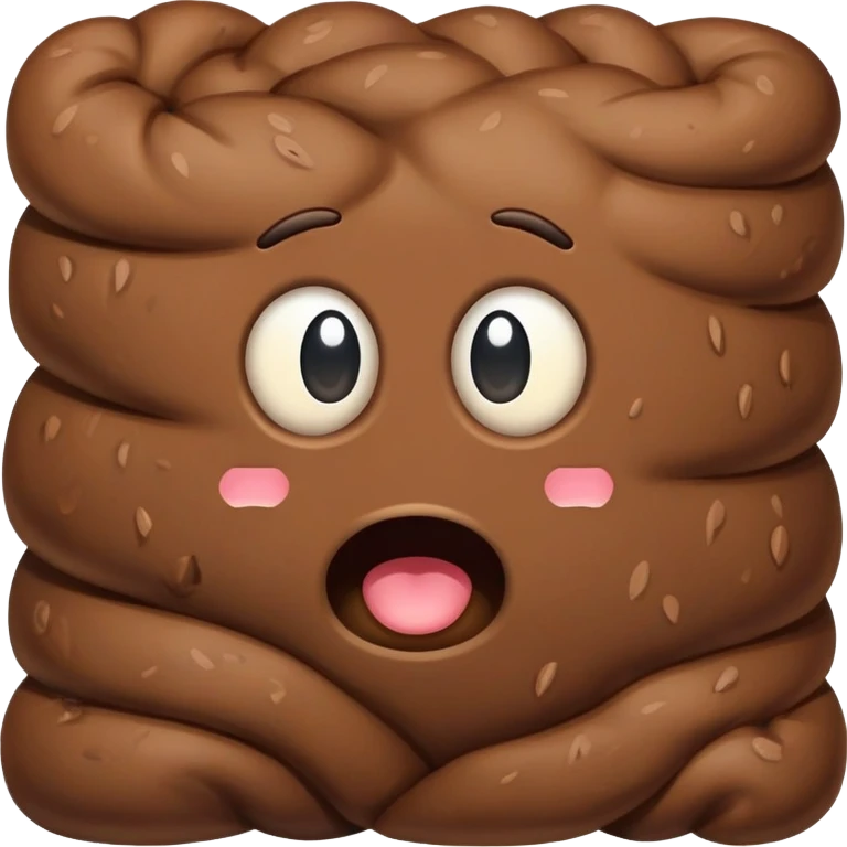 Confused poop emoji