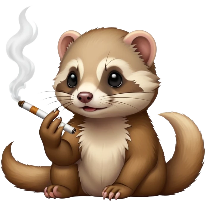 Ferret smoking a jo emoji