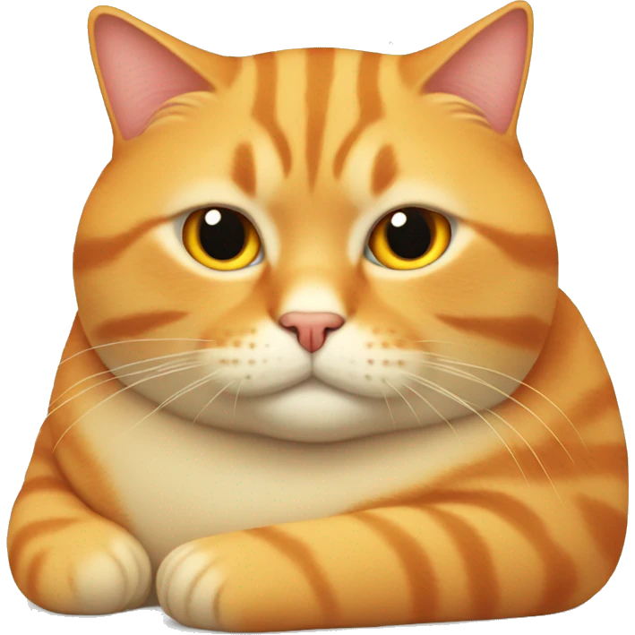 fat orange cat laying down emoji
