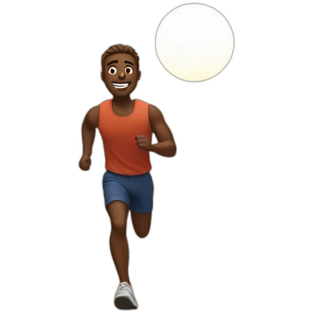 a man running into the sunset emoji