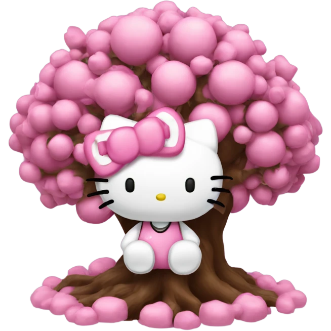 Arbol de esferas de hello kitty  emoji
