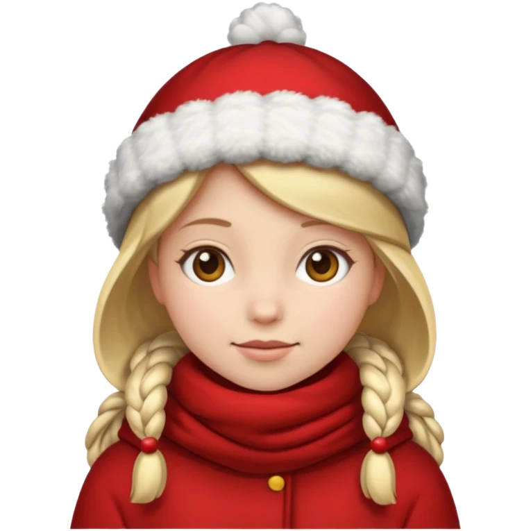 Christmas girly emoji of winter chill emoji