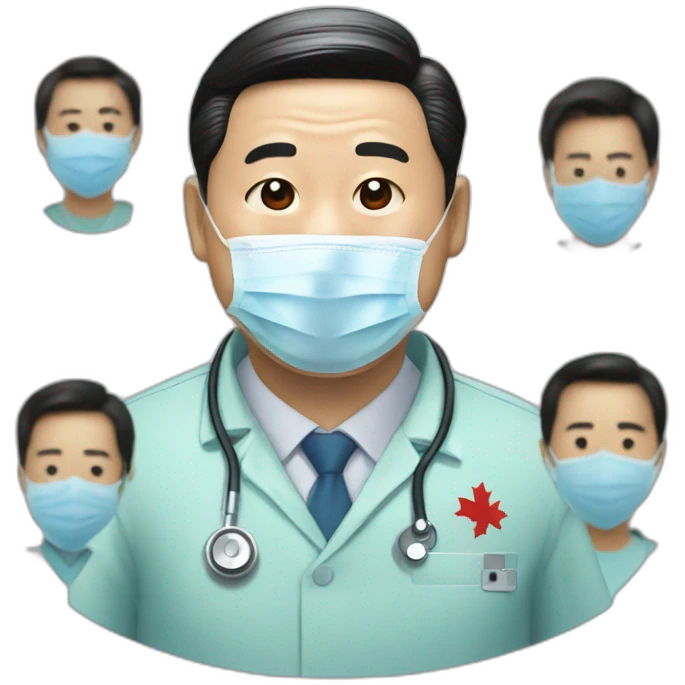 Xi Jinping in a Medical masks emoji