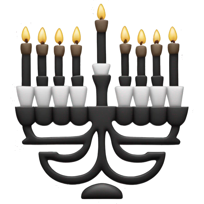 Emoji de menorah en negro y blanco emoji