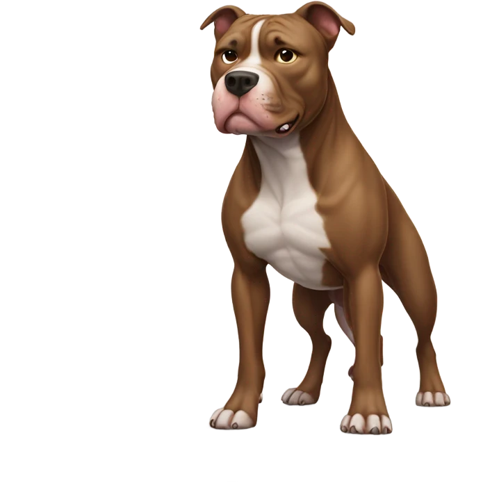 Pitbull flexing emoji