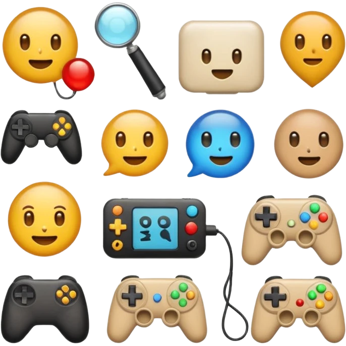 create an emoji pack for a discord server with this description Initially, ADN-13 began as a private Discord server for three scientists. They discovered that gaming sessions and informal communication revealed cognitive potential better than any laboratory tests.  emoji